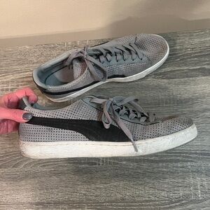 Puma mens Vikky Mesh shoe in grey with a black formstrip size 11.5